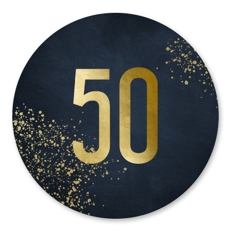Gouden 50 diepblauw